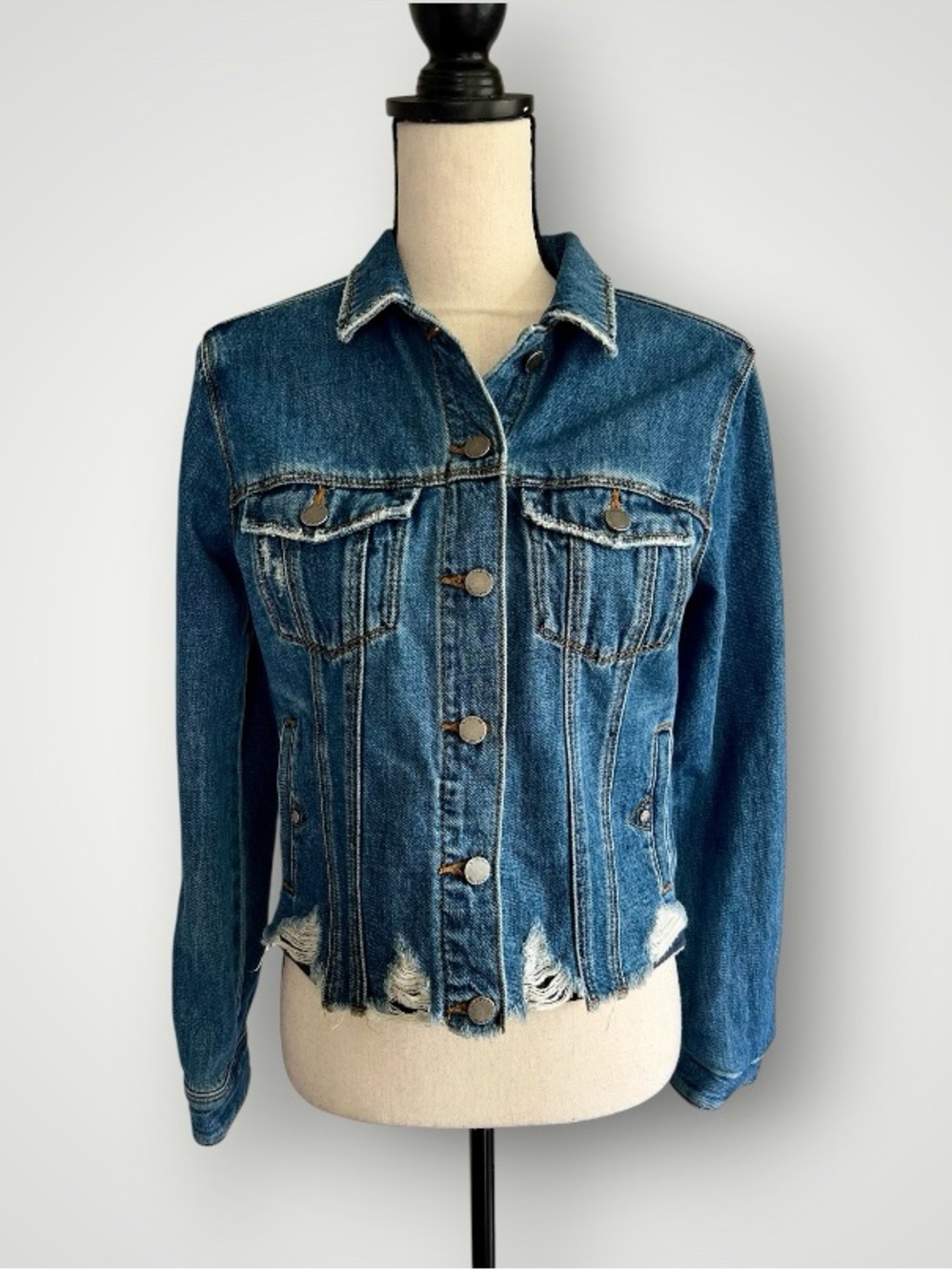 Liverpool Los Angeles Distressed Jean Jacket